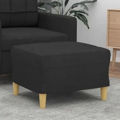 vidaXL Voetenbank 60x50x41 cm stof zwart