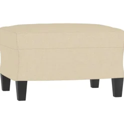 vidaXL Voetenbank 60x50x41 cm stof crèmekleurig