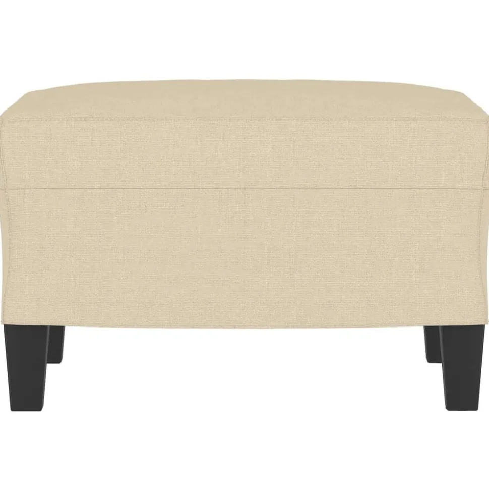 vidaXL Voetenbank 60x50x41 cm stof crèmekleurig