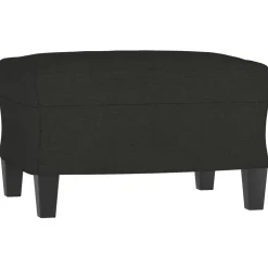 vidaXL Voetenbank 60x50x41 cm stof zwart