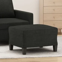 vidaXL Voetenbank 60x50x41 cm stof zwart