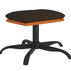 vidaXL Voetenbank 60x60x36 cm stof en kunstleer bruin