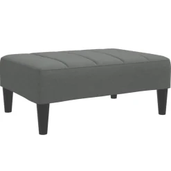 vidaXL Voetenbank 77x55x31 cm stof donkergrijs