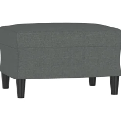 vidaXL Voetenbank 60x50x41 cm stof donkergrijs