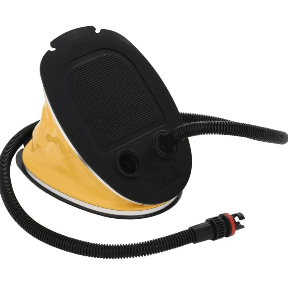 vidaXL Voetpomp 26x18 cm PP en PE grijs en geel