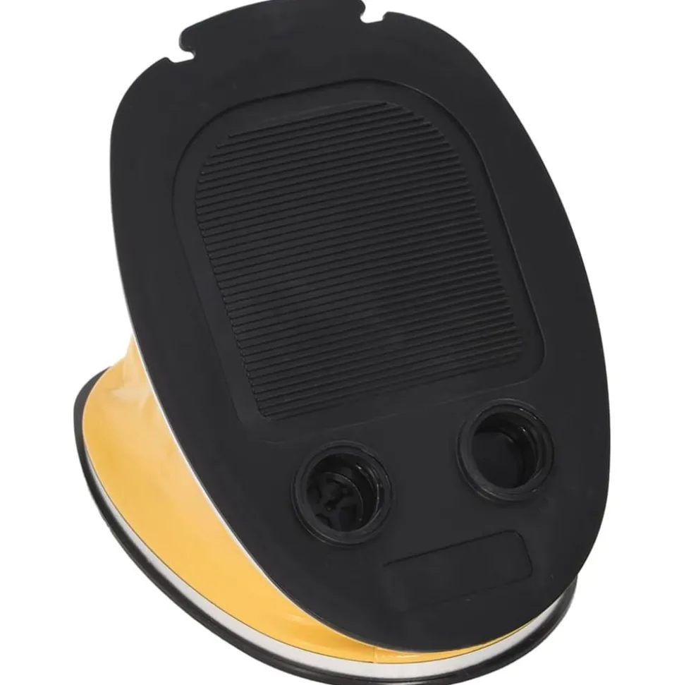 vidaXL Voetpomp 26x18 cm PP en PE grijs en geel