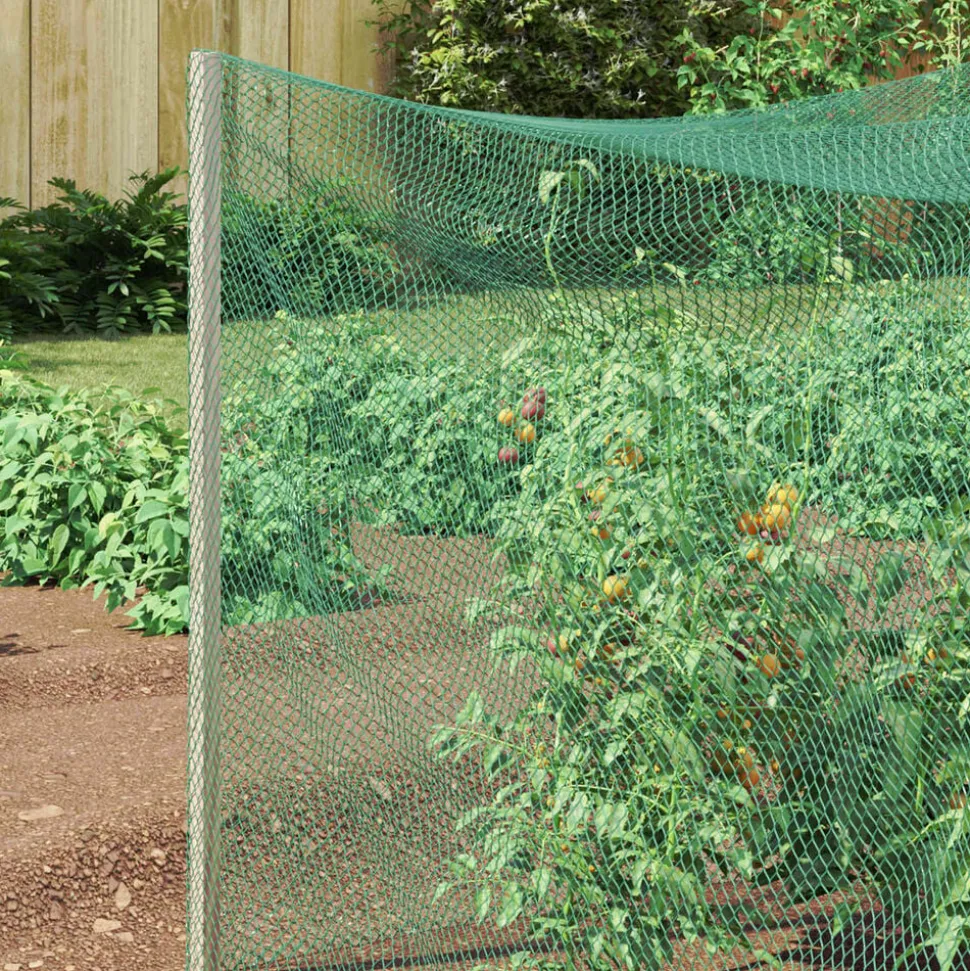 vidaXL Vogel Beschermnet Groen 2 x 5 m Polyetheen