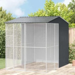 vidaXL Vogelkooi Antraciet 215 x 310 x 247 cm Gegalvaniseerd staal
