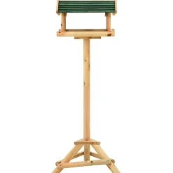 vidaXL Vogelvoeder met standaard 37x28x100 cm massief vurenhout