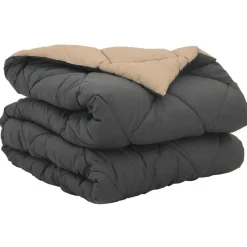 vidaXL Vol jaar dekbed Antraciet en Taupe 135 x 200 cm Microfiber