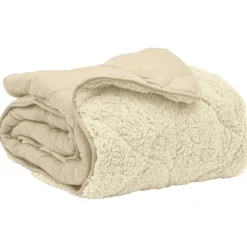 vidaXL Vol jaar dekbed Crème 140 x 200 cm Microfiber en Teddy fleece