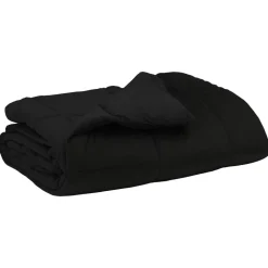 vidaXL Vol jaar dekbed Gekwilt Zwart 135 x 200 cm Microfiber