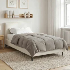 vidaXL Vol jaar dekbed Gekwilt Groen 135 x 200 cm Microfiber