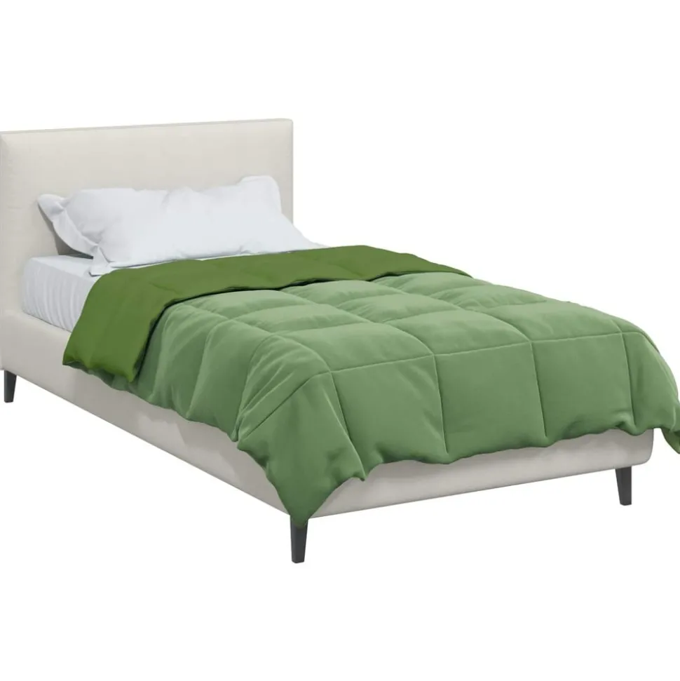 vidaXL Vol jaar dekbed Gekwilt Groen 135 x 200 cm Microfiber