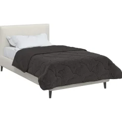 vidaXL Vol jaar dekbed Gekwilt Antraciet 140 x 220 cm