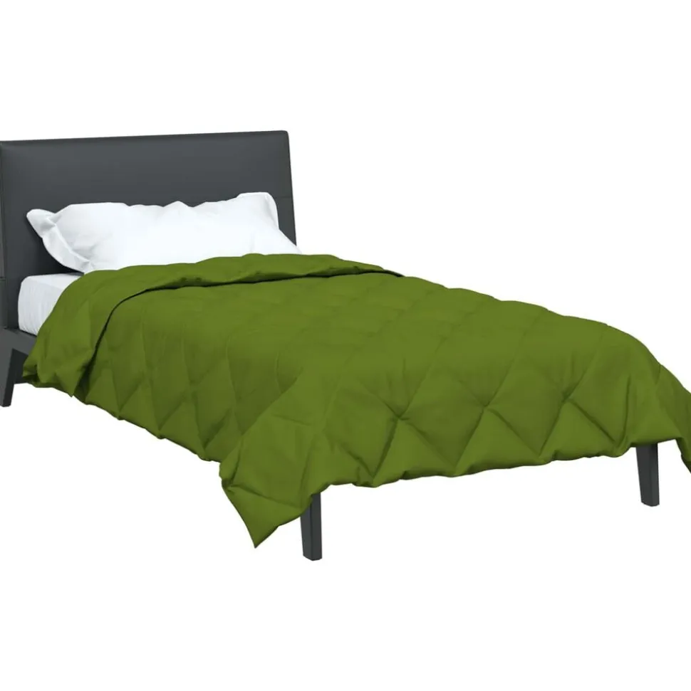 vidaXL Vol jaar dekbed Groen 135 x 200 cm Microfiber
