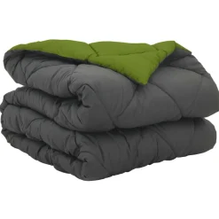 vidaXL Vol jaar dekbed Groen en Antraciet 135 x 200 cm Microfiber