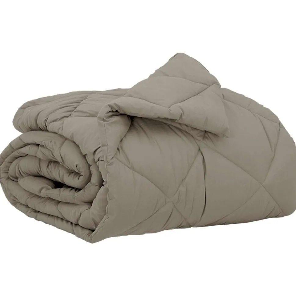vidaXL Vol jaar dekbed Lichtgrijs 135 x 200 cm Microfiber