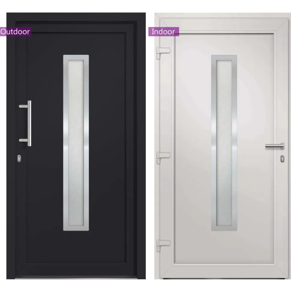 vidaXL Voordeur 88x200 cm antraciet