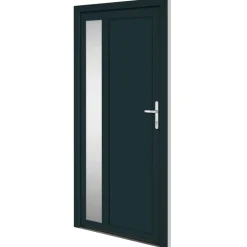 vidaXL Voordeur 98x200 cm PVC antracietkleurig