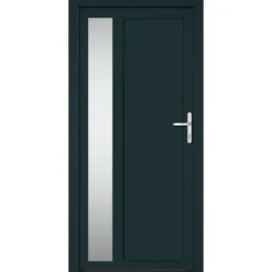 vidaXL Voordeur 98x200 cm PVC antracietkleurig