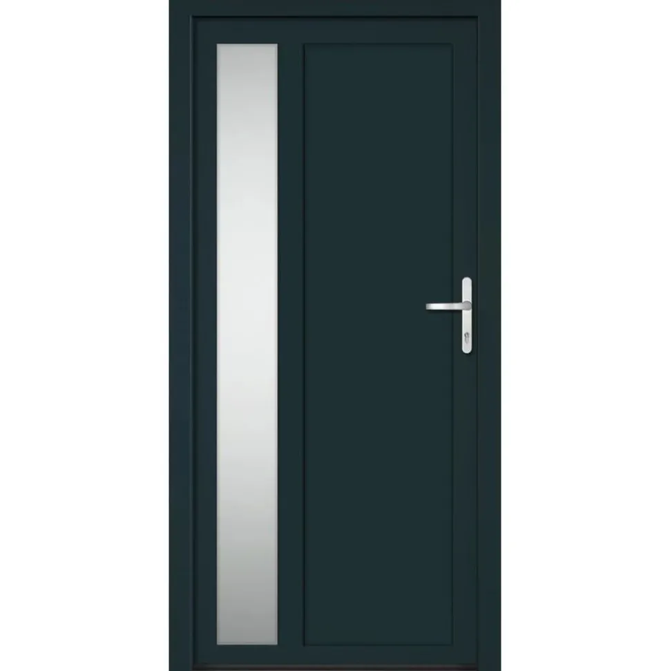 vidaXL Voordeur 98x200 cm PVC antracietkleurig