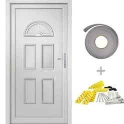 vidaXL Voordeur 88x208 cm PVC wit