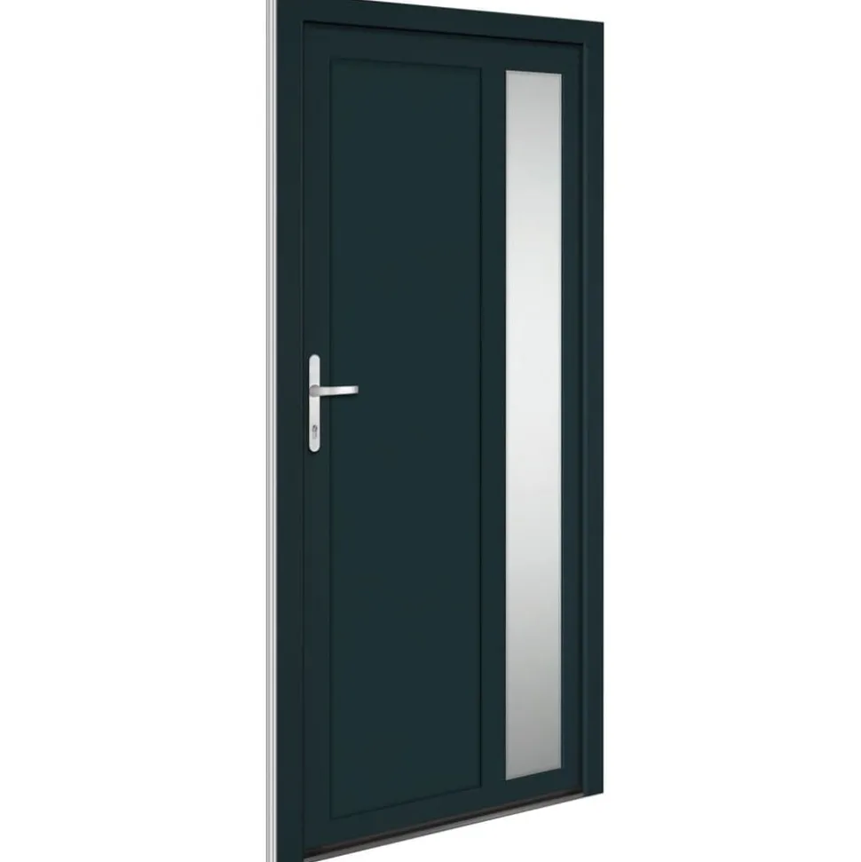 vidaXL Voordeur 98x200 cm PVC antracietkleurig