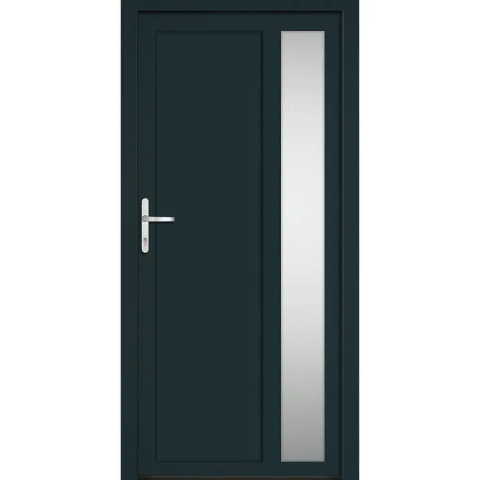 vidaXL Voordeur 98x200 cm PVC antracietkleurig