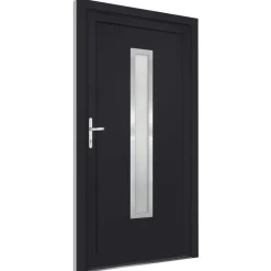 vidaXL Voordeur 88x200 cm PVC antracietkleurig