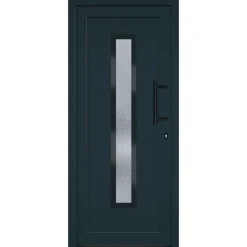 vidaXL Voordeur 88x200 cm PVC antracietkleurig