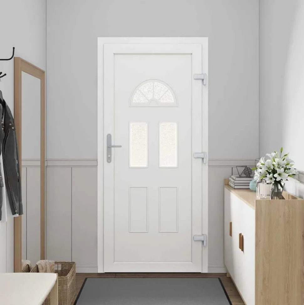 vidaXL Voordeur 88x200 cm PVC wit