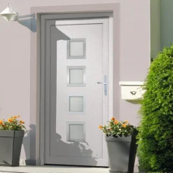 vidaXL Voordeur 88x200 cm PVC wit