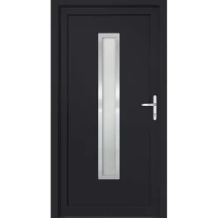 vidaXL Voordeur 88x200 cm PVC antracietkleurig