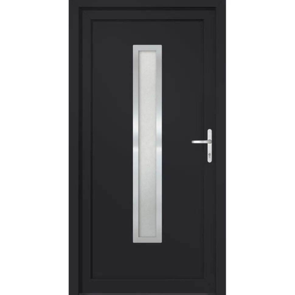 vidaXL Voordeur 88x200 cm PVC antracietkleurig