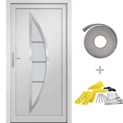vidaXL Voordeur 88x200 cm PVC wit