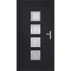 vidaXL Voordeur 88x200 cm PVC antracietkleurig