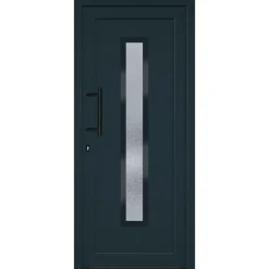 vidaXL Voordeur 88x200 cm PVC antracietkleurig