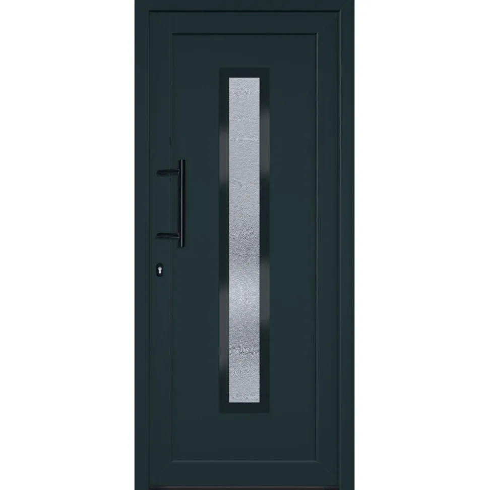vidaXL Voordeur 88x200 cm PVC antracietkleurig