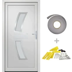 vidaXL Voordeur 98x200 cm PVC wit