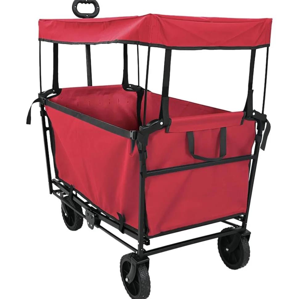 vidaXL Vouwbare Handtrolley Rood 105 x 56.5 x 116 cm Oxford Stof