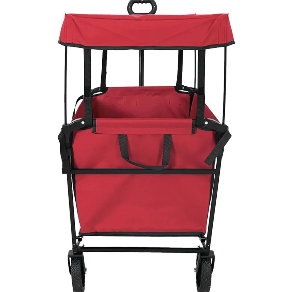 vidaXL Vouwbare Handtrolley Rood 105 x 56.5 x 116 cm Oxford Stof