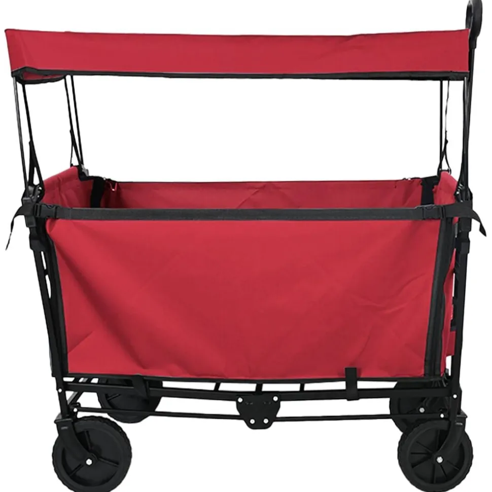 vidaXL Vouwbare Handtrolley Rood 105 x 56.5 x 116 cm Oxford Stof