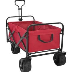 vidaXL Vouwbare Handtrolley Rood 89 x 63 x 96 cm
