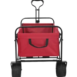 vidaXL Vouwbare Handtrolley Rood 89 x 63 x 96 cm
