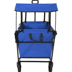 vidaXL Vouwbare Handtrolley Zwart 105 x 56.5 x 116 cm Oxford Stof