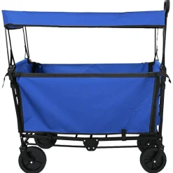 vidaXL Vouwbare Handtrolley Zwart 105 x 56.5 x 116 cm Oxford Stof
