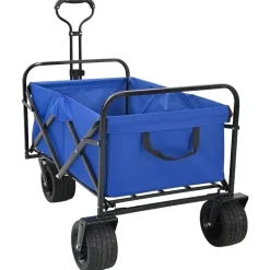 vidaXL Vouwbare Handtrolley Blauw 89 x 63 x 96 cm