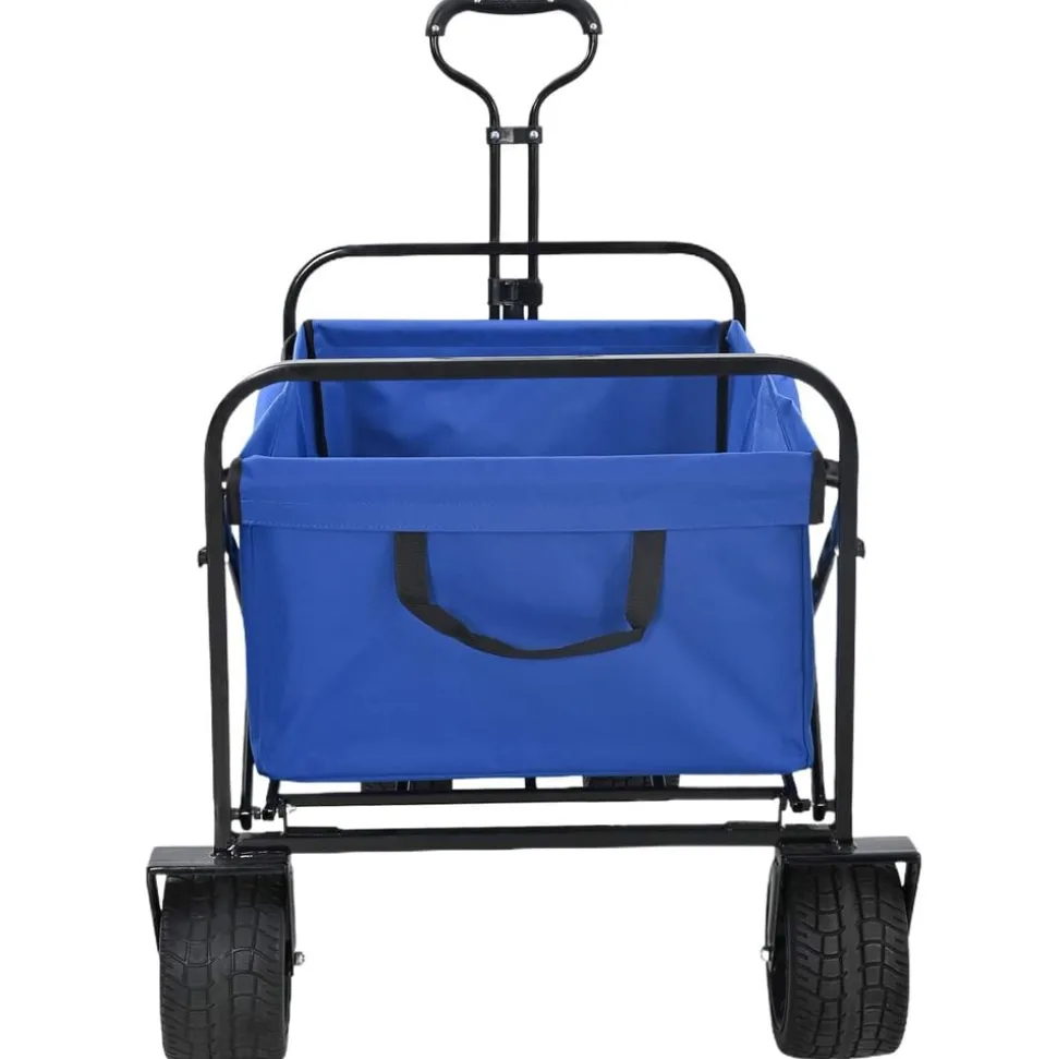vidaXL Vouwbare Handtrolley Blauw 89 x 63 x 96 cm