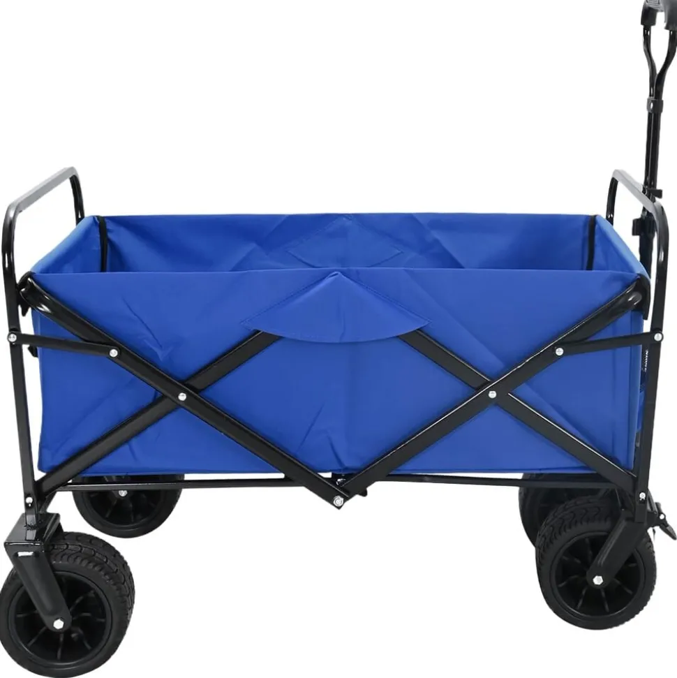vidaXL Vouwbare Handtrolley Blauw 89 x 63 x 96 cm